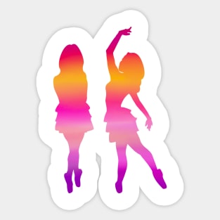 Dancing girls Sticker